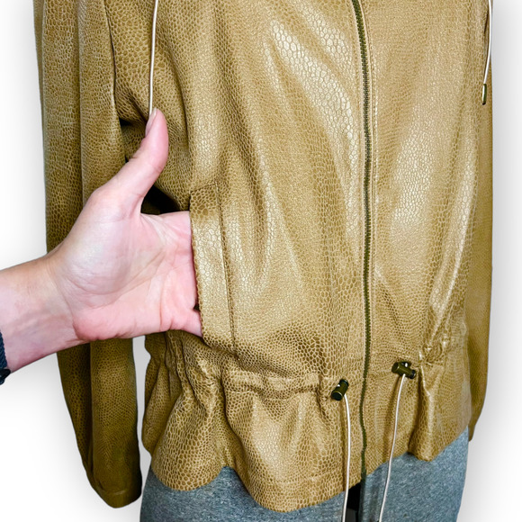 Ruby Rd. Favorites Women's Tawny Faux Suede Lizard Print Jacket Sz 12 - Picture 8 of 11